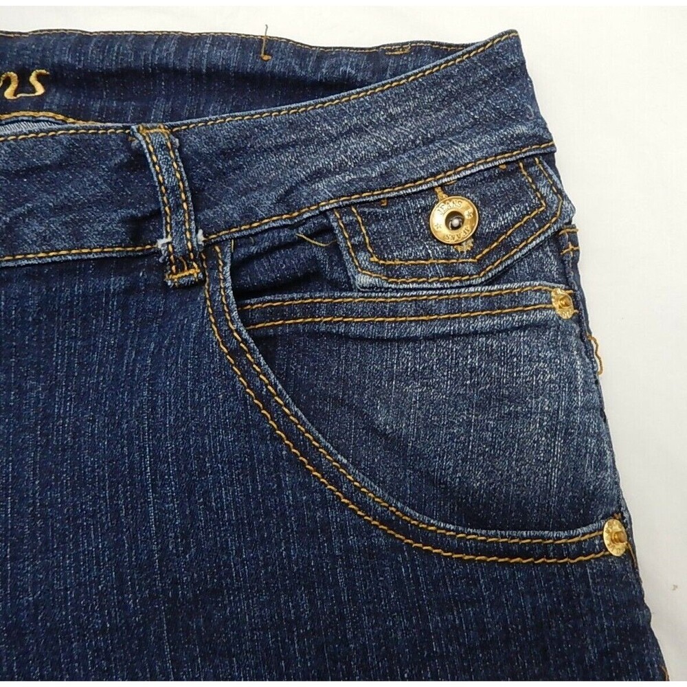 Elite Jeans Women Jeans Plus Sz 21/22 Flared High Rise Dark Wash Stretch Crop - Picture 2 of 8